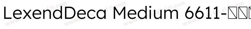 LexendDeca Medium 6611字体转换
